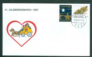 Denmark Cover. 2007.Mail Coach. Værløse. “Christmas Seal Walk# 31.Sc#1389. # 01