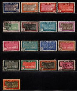 $Togo Sc#216-252 used+M/H/VF, complete set, Cv. $45.30