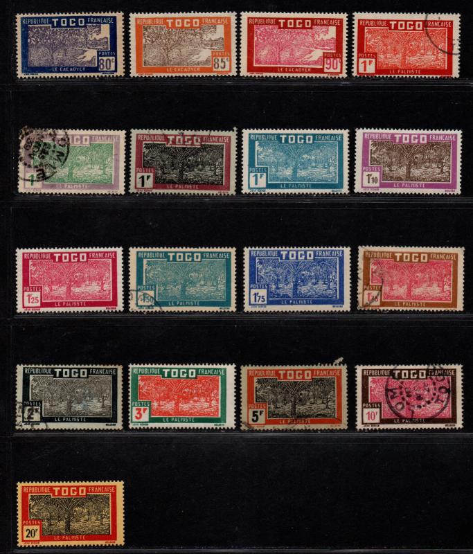 $Togo Sc#216-252 used+M/H/VF, complete set, Cv. $45.30