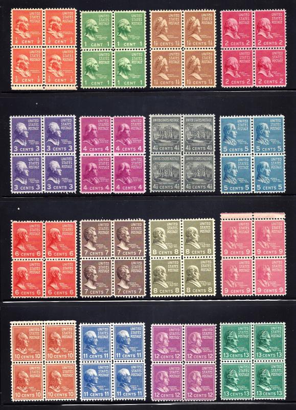 803-831 Mint,OG,NH... Block of 4 Set... SCV $135.00... Nice