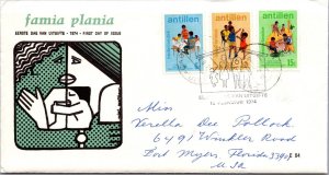 Netherlands Antilles 1974 FDC - Family Planning - J8513