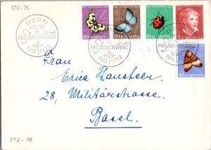 Switzerland, Butterflies, Insects, Worldwide First Day Cover