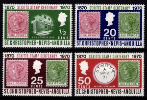 St Christopher Nevis Anguilla 1970 Stamp Centenary, Set [Unused]