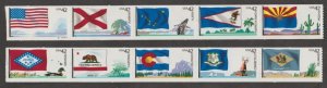 U.S. Scott #4273-4282 Flag Stamps - Mint NH 2 Strips of 5