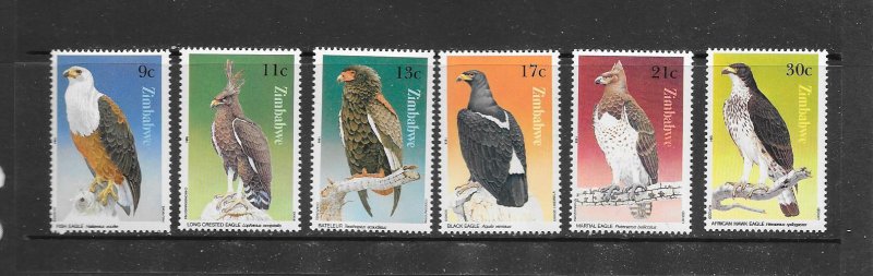 BIRDS - ZIMBABWE #481-6  MNH