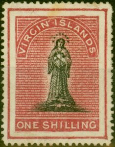 Virgin Islands 1868 1s Black & Rose-Carmine SG21 Fine MM-Variant 1