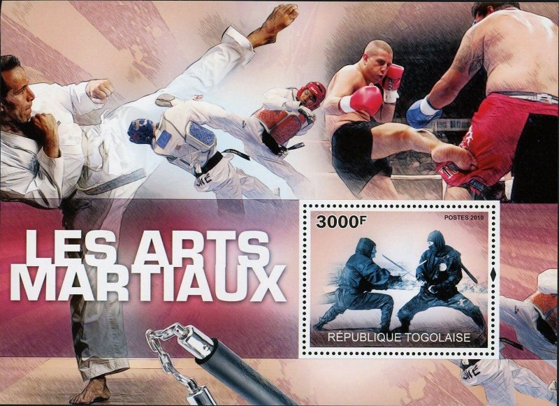 Martial Arts Stamp Karate Aikido Judo Taekwondo Sport Souvenir Sheet Mint NH 