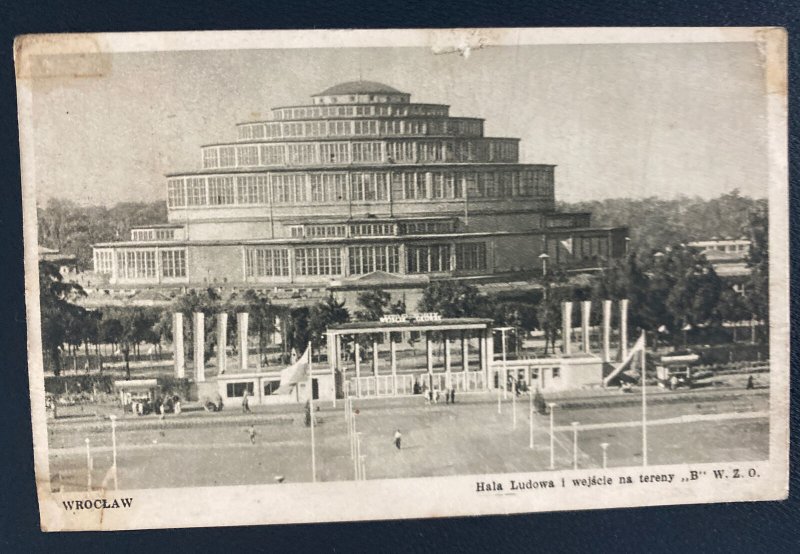 1948 Wroclaw Poland RPPC Postcard Cover To  Edinburgh Scotland