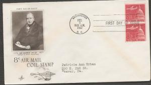 #C65 ADDR ARTCRAFT FDC STR2  Plane & Capitol