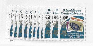 Central African Republic Sc #1479-1490 set of 12 NH VF