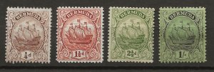 Bermuda 4 Different MLH/MHR VF 1923-34 SCV $25.65 (jr)