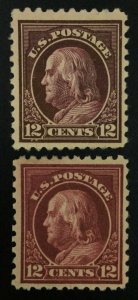 MOMEN: US STAMPS #435,435a MINT OG H LOT #51310