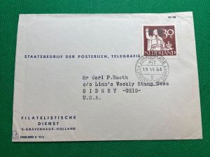 1964 Netherlands Cover To Linn’s stamp News, Sidney, Ohio 