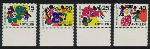 Neth. Antilles Child Welfare 4v Bottom Margins 1977 MNH SG#645-648