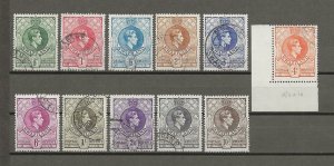 SWAZILAND 1938/54 SG 28/38a USED Cat £57