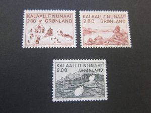 Greenland 1980 Sc 114-5,118 MNH