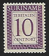 Suriname #J51 Used Postage Due