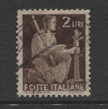 Italy - Scott 470 - Definitive -1945 -VFU - Single 2.l Stamp