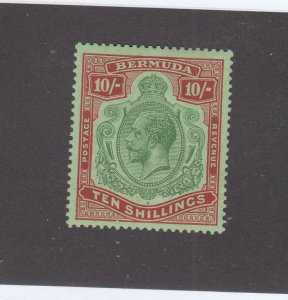 BERMUDA SG # 92g VF-MLH KGV 10sh CV $128 or £100