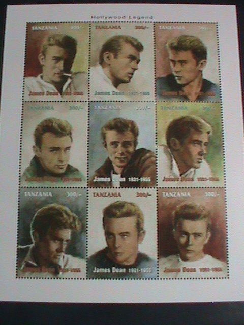 ​TANZANIA STAMP-1955-HOLLYWOOD LEGEND JAMES DEAN MNH FULL SHEET