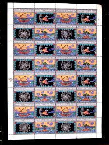 MARSHALL ISLANDS - SCOTT# 31-34 - PANE 32 - MNH - CAT VAL $16.00