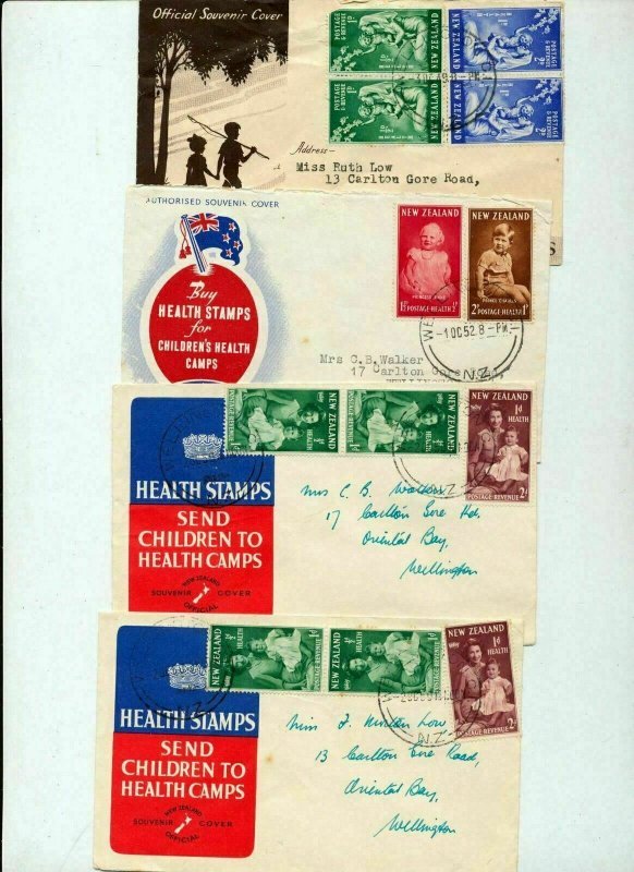 New Zealand 1940s/50s HEALTH Covers & FDC x 34 (Tro199