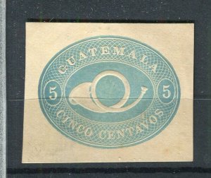 GUATEMALA; 1890s early classic Postal Stationary PIECE Mint hinged value
