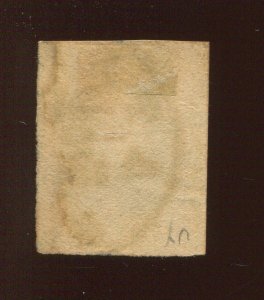 Confederate States 1 Used Stamp with Black Atlanta GA Cancel BX5195