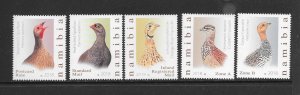 BIRDS - NAMIBIA #1370-74  MNH