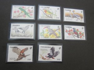 Gambia 1989 Sc 826-33 Bird set MNH