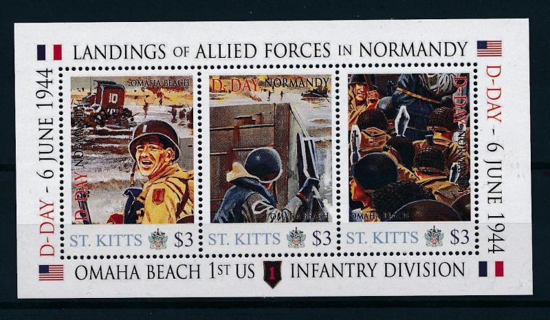 [81027] St. Kitts 2011 Second World war D-day Invasion Normandy Sheet MNH