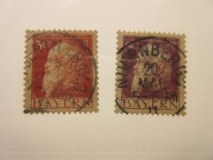 German States BAVARIA Scott 84, 85 USED Lot11 Cat $14.25