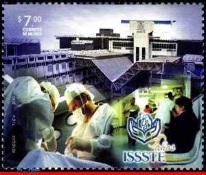 2669 MEXICO 2010 SOCIAL SERVICE,  50 YEARS ISSSTE, ARCHITECTURE, HEALTH, MNH