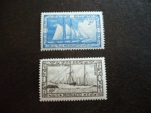 Stamps - Monaco - Scott# 237, 242 - Mint Never Hinged Part Set of 2 Stamps