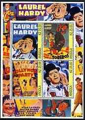 Angola 2002 Laurel & Hardy perf sheetlet containing s...