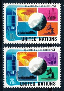 United Nations - New York #256-257  Set of 2 MNH