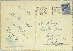 86579 - ITALY - Postal History - SPECIAL postmark on CARD 1949  flowers ORCHIDS