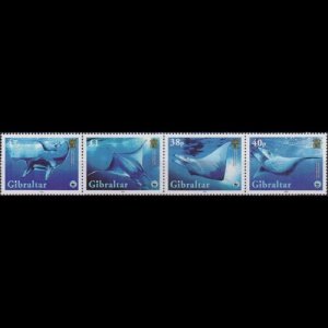 GIBRALTAR 2006 - Scott# 1037 WWF-Giant Rays Set of 4 NH