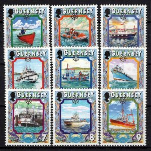 Guernsey 640-648 MNH Ships Boats Harbors Transportation ZAYIX 0524S0096