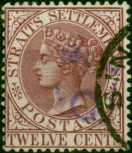 Straits Settlements 1883 12c Brown-Purple SG67 Fine Used