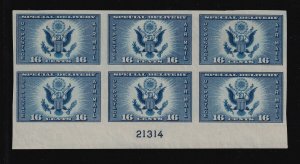 1935 Special Delivery Air Mail Sc 771 FARLEY imperf NGAI plate block CV $60 (P5