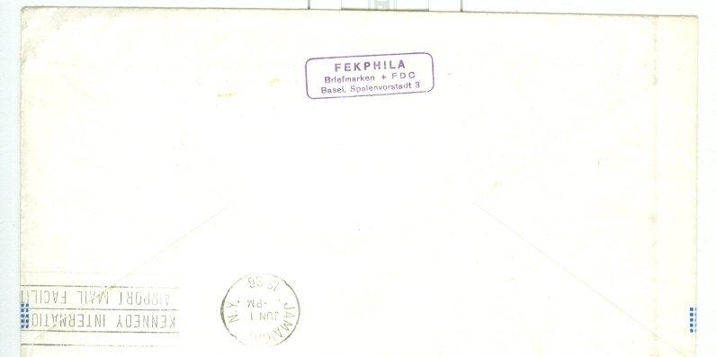 GREECE 1966 OLYMPIC AIRWAYS #859 FDC  TO USA