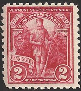 # 643 MNH - SCV-2.00 - CARMINE ROSE VERMONT SESQUICENTEN...