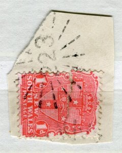 NEW SOUTH WALES; 1890s early classic QV issue POSTMARK PIECE