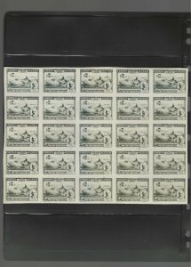 Spain 1930 - Imperf Proof  Sheet of 20 - Pro Union - Black