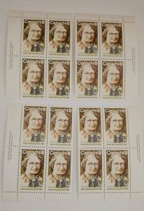 Canada 1973 Nellie McClung M/S Plate Blocks MNH