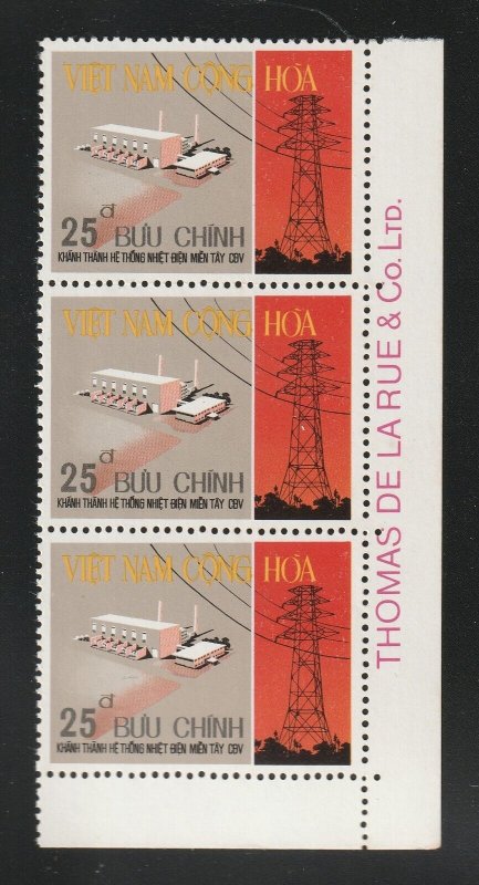 South Vietnam - 1975 - Unissued Stamps - Complete - Corner Block of 4 & 10