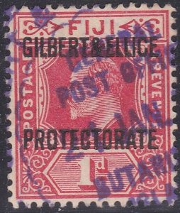 GILBERT & ELLICE IS 1911 EVII 1d SG2 used - BUTARITARI cds..................Z423