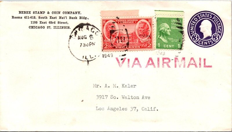 GOLDPATH: US AIR MAIL 1949, CHICAGO, ILL CV505_P02