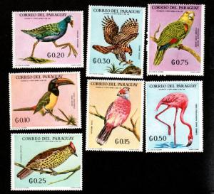 Paraguay 1160-1166 Mint NH Flora Fauna Birds!